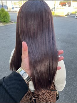 髪質改善×縮毛矯正で理想の艶髪へ◎バイカルテとの組み合わせで、ダメージレスな美しいストレートを実現！