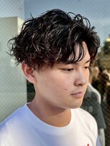 アントバイフィフス 秋田(unt by fifth)&nbsp;秋田メンズパーマ波巻きスパイラルパーマセンターパートフェード