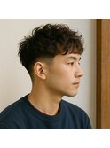 メンズツーブロックくせ毛風パーマ　20代 30代 40代 50代 60代