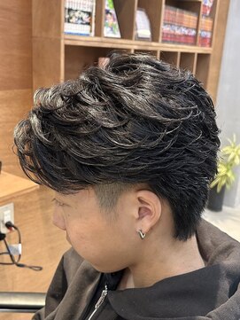 束感フェザーショート/津田沼/メンズパーマ/学割U24/ブリーチ