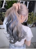 ルーツカラーエンドカラー裾カラークラゲヘアー