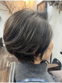 自然な明るさで柔らかさのある白髪染め♪