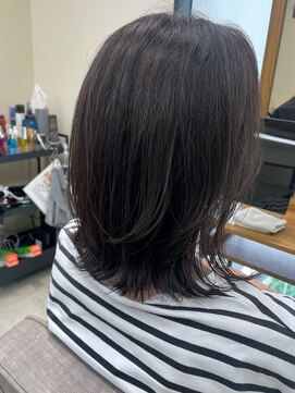 バッカ 横浜桜木町店(BACCA) くびれボブ、ダークアッシュ