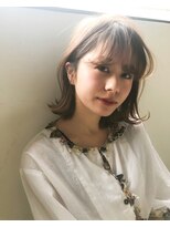 アヴァンスクロス あべのルシアス店(AVANCE.CROSS)&nbsp;外はねボブ×シナモンベージュ