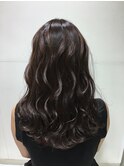 セミディ インナーグレージュ 前髪 ラベンダーアッシュ 北千住