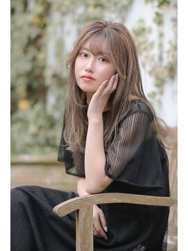 ナンバースリー 綱島店(Number Three) 大人ゆるふわパーマ&透明感カラーロング1【Number Three 綱島】