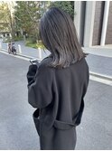 暗髪のブリーチなし大人気グレージュカラー