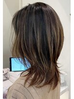 ネックス 表参道本店(nex)&nbsp;nex表参道　マロンベージュ　かきあげ　ハイライト