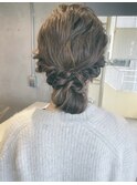 結婚式ヘアセット/ゆるっとしたヘアアレンジ