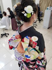 [FREEJUA/北上尾]成人式・ミディアム・振袖ヘアアレンジ