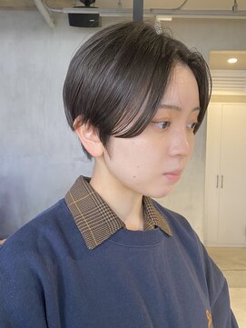 エリマ 調布(elima) ハンサムショート 前髪なし ショコラベージュ アッシュブラウン