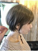 『 くびれショートボブ☆ 柔らか質感のオリーブベージュ 』