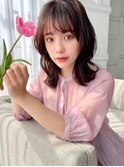 暗髪×ミディアムフェミニン