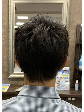 ネクサスアンドコー 浦安店(NEXUS&Co.) ビジネスジェットモヒカン×アップバングショート <理容室>