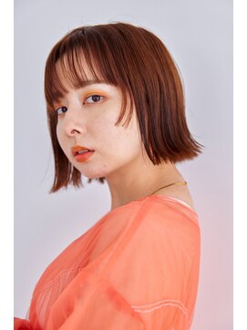 ヘアメイク マージ(hair make merge) 《東住吉区/デザインカラー》カジュアル外はねボブ