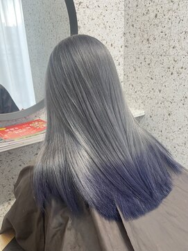 ラニヘアサロン(lani hair salon) グレー×裾ブルーラベンダー