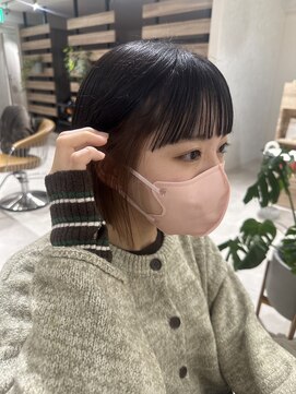 オリ 仙台(Oli) 20代～30代ワイドバングインナーカラーボブイメチェン［仙台］