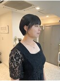 ショートヘア/ボブ/可愛い丸み/簡単スタイリング/20代30代