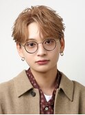 ハイライトメンズ波巻きスパイラルパーマサーフスタイルウルフ