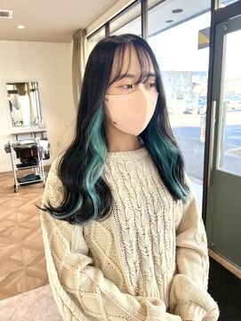 オーダイム(ou' dime) インナーカラーケアブリーチレイヤーカット