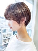 似合わせカット刈り上げボブマロンベージュメルティカラー_8705