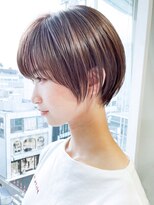 シオン(shion)&nbsp;似合わせカット刈り上げボブマロンベージュメルティカラー_8705