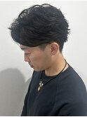 メンズリバースアップバングパーマリバースパーマ刈り上げ