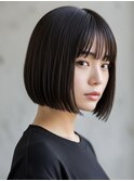 イメチェン/美髪/外ハネボブ/ワイドバング/髪質改善/縮毛矯正