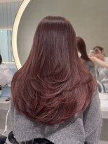 ロンドウル 熊本(Lond ulu) ウェーブミディアムメルティカラー×ブリーチなし韓国【熊本】