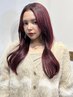【人気No3】透明感カラー+シールエクステ60本(最高級レミー毛)￥31400→￥25700