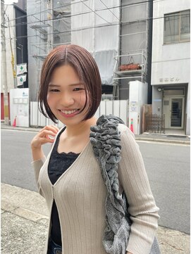 エンドリンク(endlink) オリーブグレージュ髪型 ボブクラゲヘアショートボブ