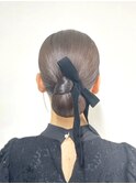 結婚式参列に♪/お呼ばれヘア/おとなっぽヘア/タイトシニヨン