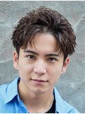天神スパイキーショートツイストスパイラルパーマビジネスヘア