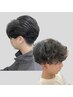 メンズカット＆ナチュラルパーマ＆炭酸アクアバブ＆眉カット