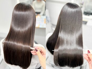 エルサザビューティー 神戸三宮(Elsa the beauty)の写真/【感動髪質改善】弱酸性縮毛矯正だからできる感動の仕上がり！ずっと触っていたくなる艶髪へ！