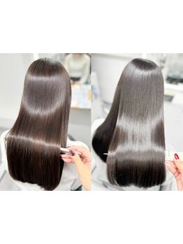 【感動髪質改善】弱酸性縮毛矯正だからできる感動の仕上がり！ずっと触っていたくなる艶髪へ！