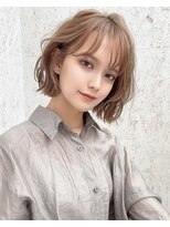 アグ ヘアー フェミリア 豊明店(Agu hair femirea) 《Agu hair》ワンホンウェーブボブ×numberA.アクアバームセラム