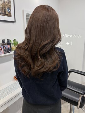 ヴィア 京都烏丸(Via) 10代20代30代／オリーブベージュ/オリーブ／ブリーチなしカラー