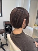 耳掛け×前下がりボブ