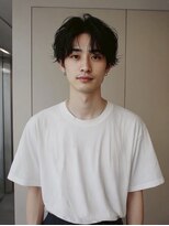 リアンメンズ 青山 表参道(Liun men's) メンズショート ショートセンターパート サーフカールパーマ