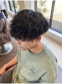 朝のセットが変わる、波巻きパーマ