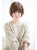 【Un ami】モード・ミルクティーカラー　ショート　松井