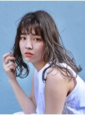 ベージュ×セミウェットウェーブロング【Timere神戸三宮】