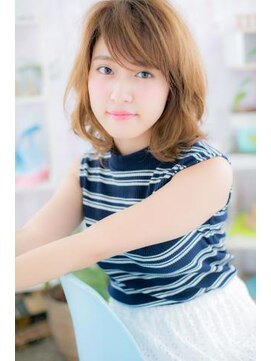 ミック ヘアアンドメイク アップ 駒込店(miq Hair&Make up) ふわくしゅルーズ感ことりベージュ外国人風ふわミディ