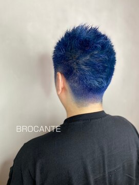 ラトリエ ブロカント 立川北口店(L'atelier BROCANTE) Blue 青髪 派手髪 wカラー 派手カラー ショート