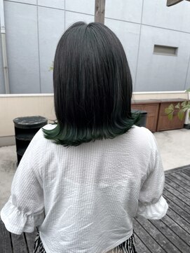 ヘブンリー(heavenly) 切りっぱなし/グラデーション/グリーンカラー/オリーブ/カーキ