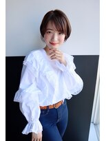 メモリーズ 銀座(Memories)&nbsp;ショートボブ/マロンベージュ/Aライン/かきあげ/前髪［銀座駅］