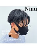 ツイストスパイラルパーマ波巻きスパイラルパーマセンターパート