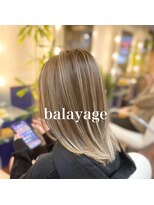 ヘアースタジオ ハーフバック 高尾店(HAIR STUDIO HALF BACKS×１/2)&nbsp;バレイヤージュ ホワイトベージュ