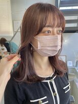 ヘアー アイス 御器所本店(HAIR ICI) 20代30代大人かわいいピンクベージュナチュラルロブヘアー美肌